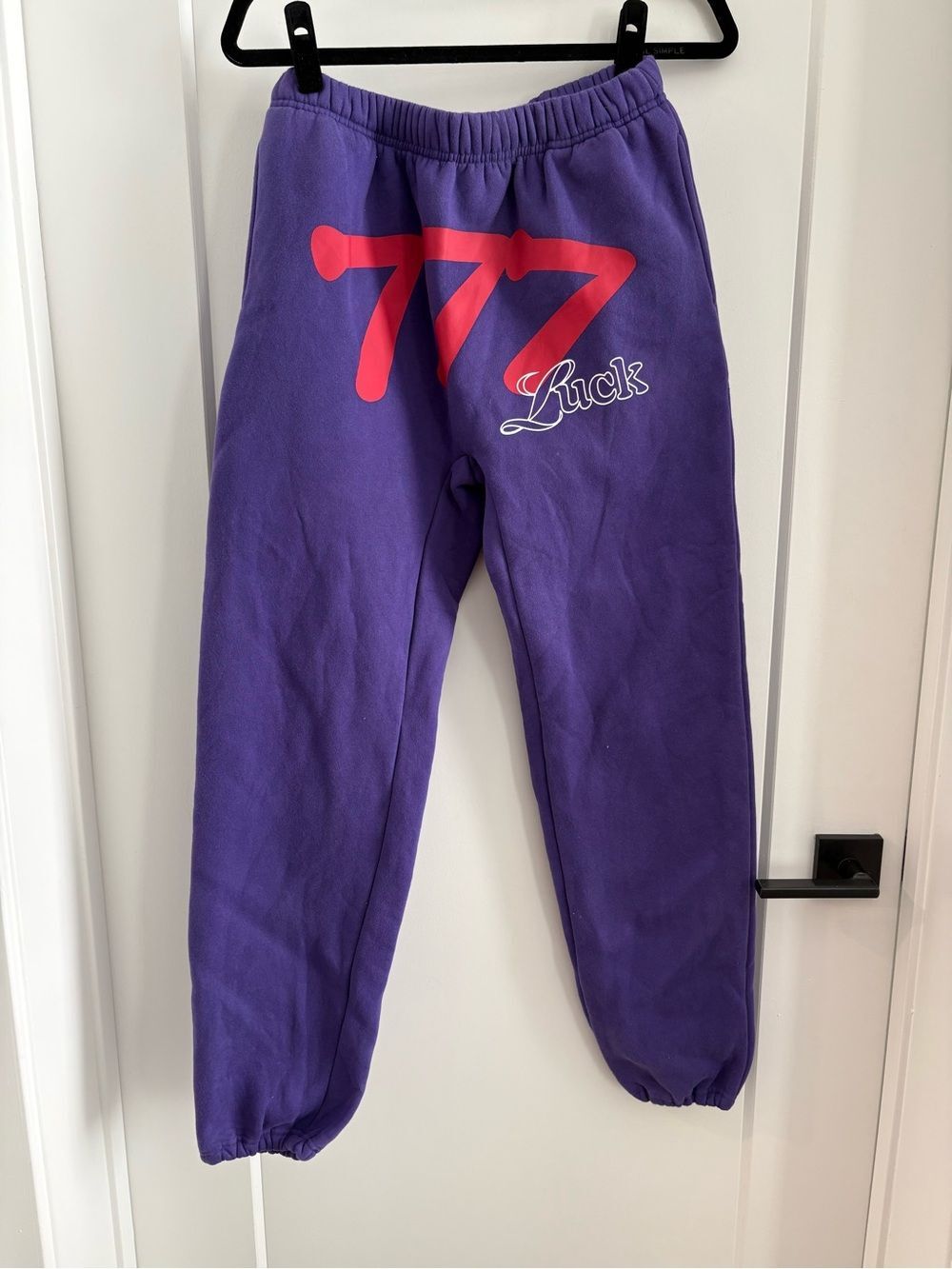 The Mayfair Group Purple 777 Graphic Joggers